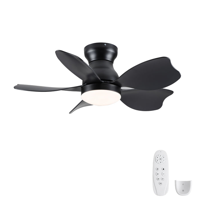 Low Profile Flush Mount Ceiling Fan With Light