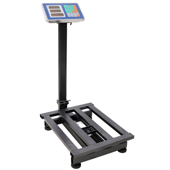 Digital Weight Computing Floor Platform Scale With Price Calculator - Black