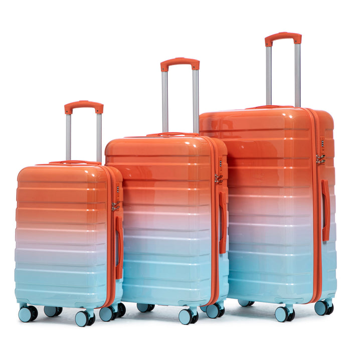 Luggage Set 20" /24" /28" With Combination Lock And Silent Wheels