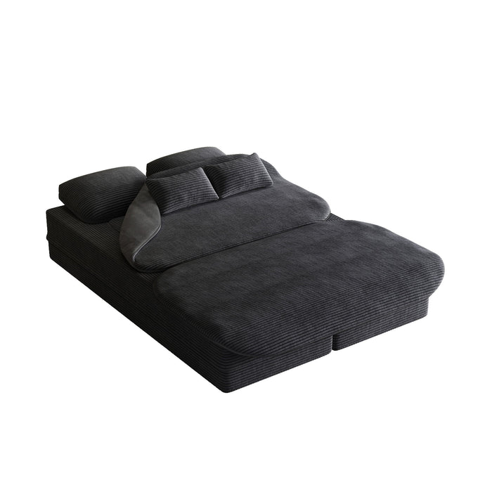 2 In 1 Foldable Sofa Bed With Multi Functional Blanket
