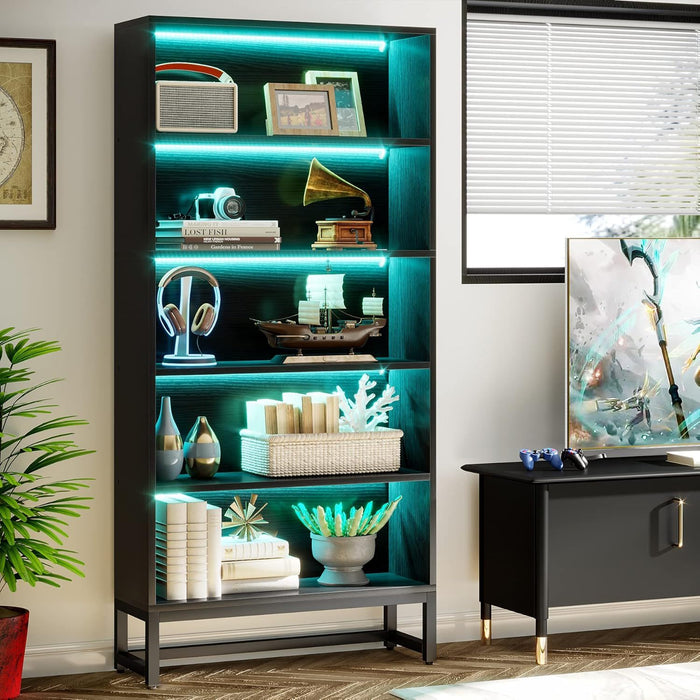 5 Tier Heavy Duty Bookshelf For Living Room
