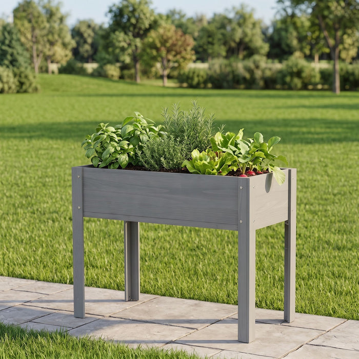 Raised Garden Bed With Legs, Elevated Planter Box For Outdoor Plants
