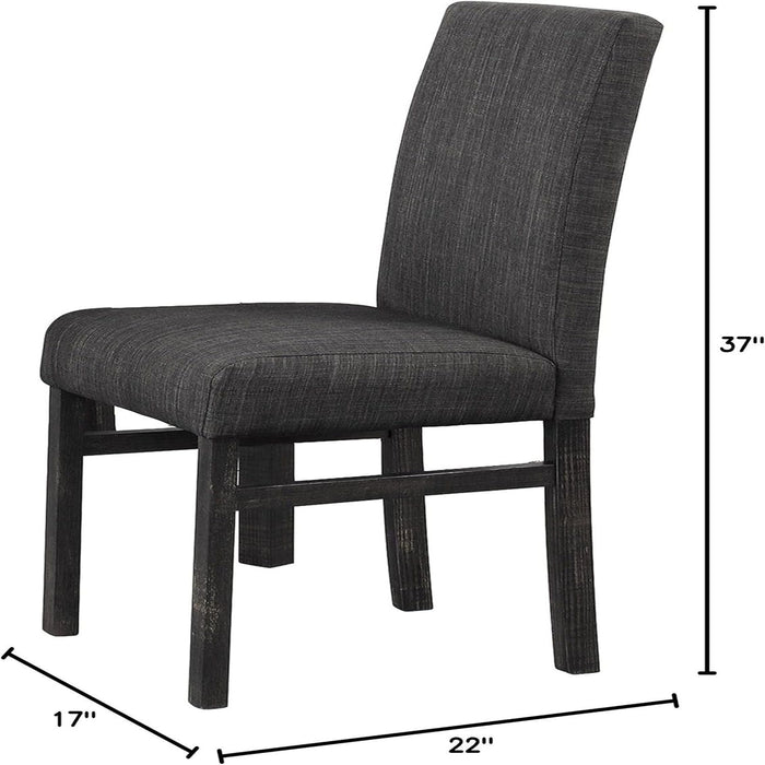 5 Piece Transitional Dining Set With Table And Upholstered Chairs