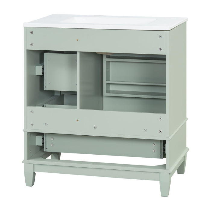 Freestanding Bathroom Vanity With Sink, Soft Close Door, 3 Drawers