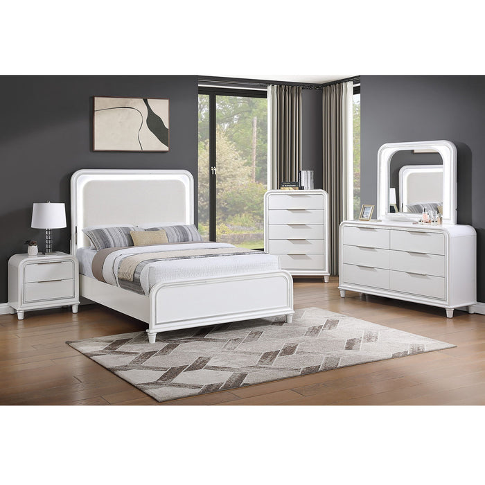 Nightstand With 2 Drawers Bedside Table - White