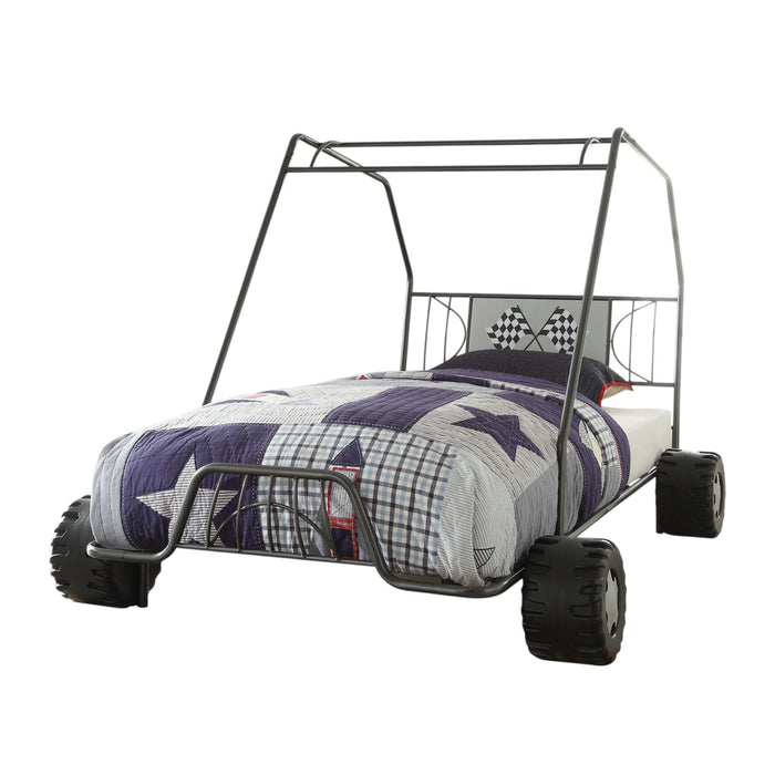 Xander - Twin Go Kart Bed - Gunmetal