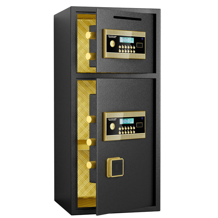 Large Double Door Coin Operated Safe, Digital Security Safe With Fireproof And Waterproof Bag