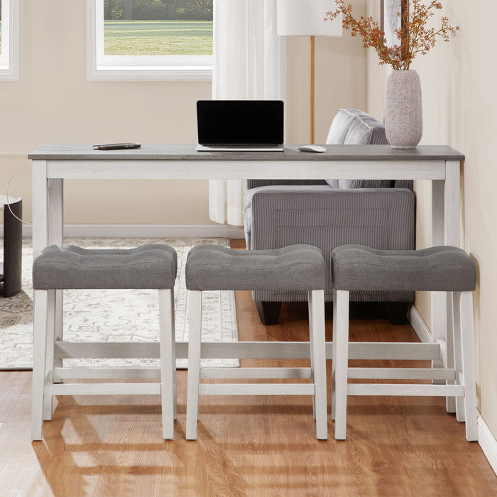 4 Piece Bar Table Set With Power Outlet