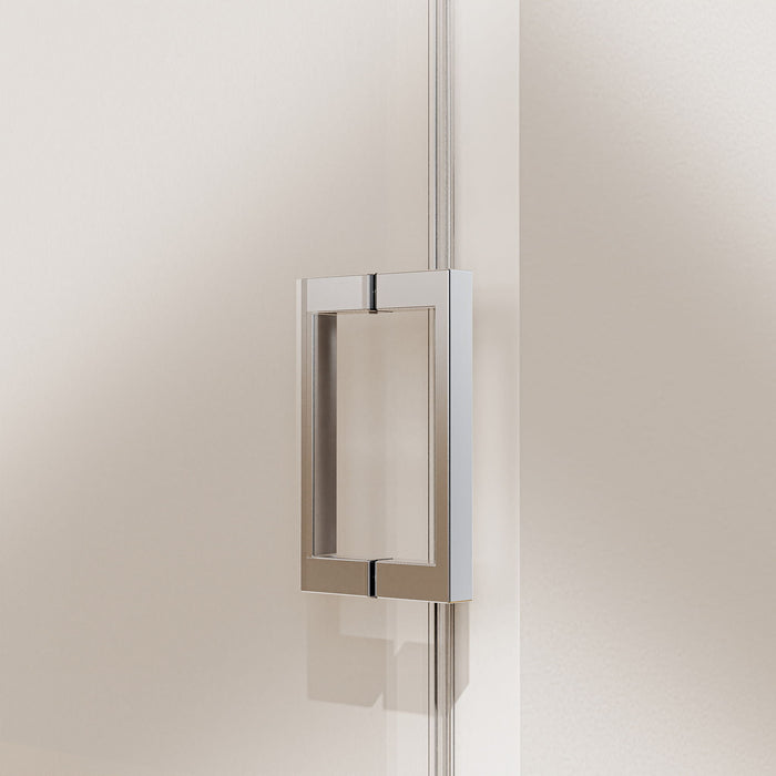 Frameless Single Sliding Shower Door, Sgcc Tempered Glass, Reversible