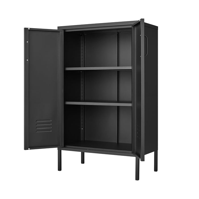 Suitable For Steel Storage Cabinets In Living Rooms, Kitchens, And Bedrooms, 2 Door Miscellaneous Storage Cabinet, Garage Tool Storage Cabinet, And Office File Cabinet 2 Movable Partitions