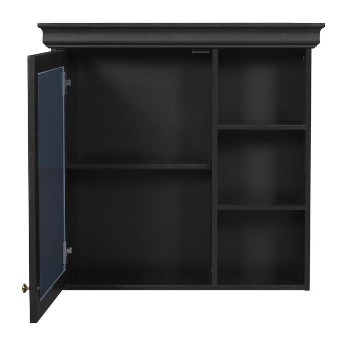 Wall Mounted Bathroom Medicine Cabinet With Mirror And Adjustable Storage With Soft Close Hinges