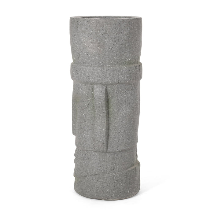 Classic Flower Planter With Magnesium Oxide Material - Stone Gray