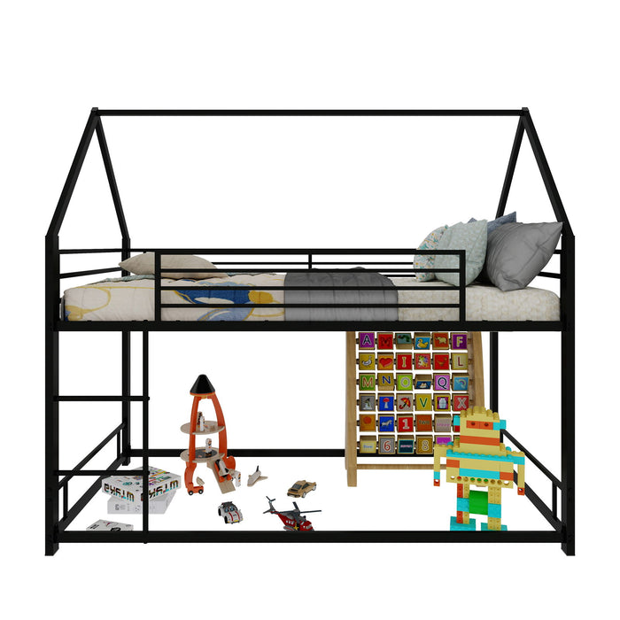 Bunk Bed With Safety Guardrails, No Box Spring Needed