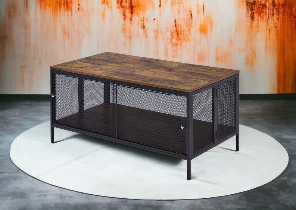 Winam - Coffee Table - Antique Oak / Black