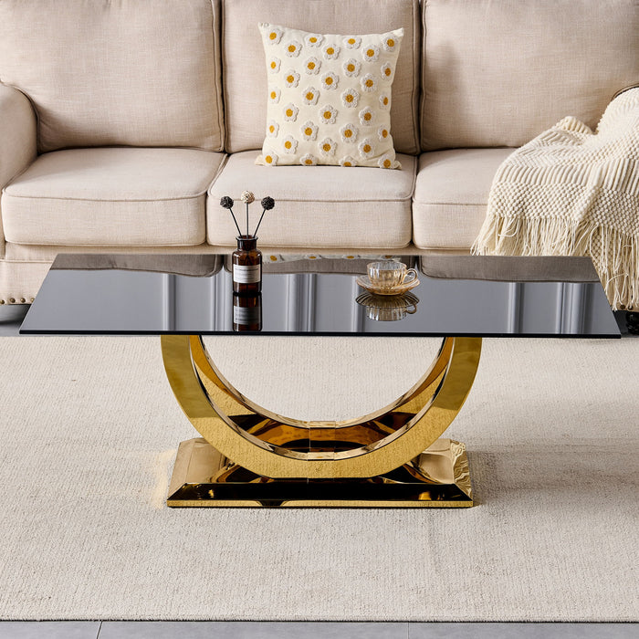 Rectangular Coffee Table With Base
