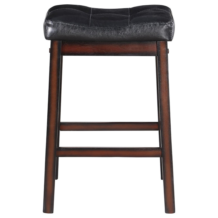 Upholstered Counter Height Stools (Set of 2) - Black