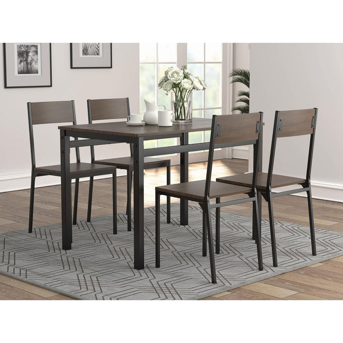 5 Piece Dining Set - Black