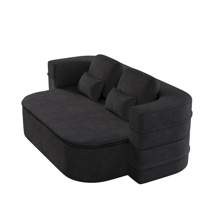 2 In 1 Foldable Sofa Bed With Multi Functional Blanket, Floor Lounge Sofa