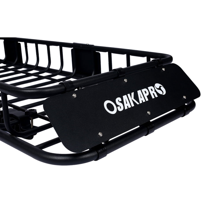 Motoring Rooftop Cargo Carrier Basket Steel, Universal Fit Roof Rack
