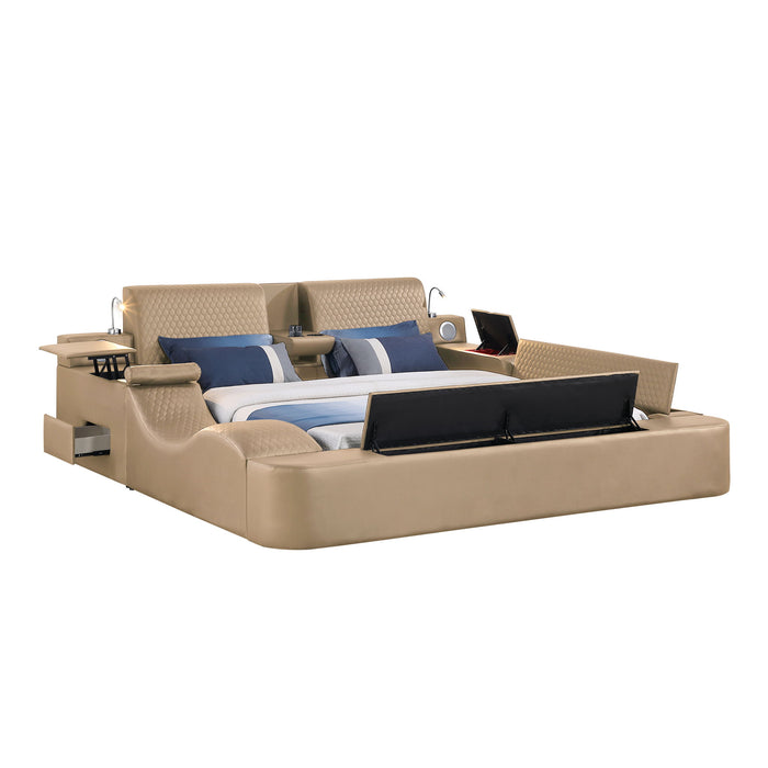 Zoya - Smart Multifunctional Bed, Built In Bluetooth Speakers, USB Charging