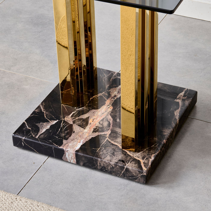 Side Table - Gray / Gold