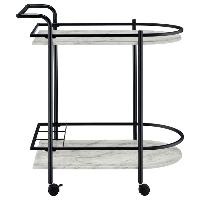 Serving Cart With Wine Rack