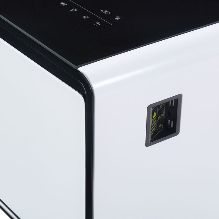 Modern Smart Coffee Table With Built-In Fridge, tooth Speaker, Wireless Charging Module, Touch Control Panel, Power Socket, USB Interface, Outlet Protection, Atmosphere Light