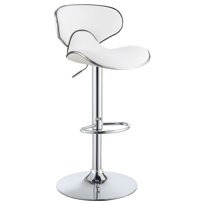 Edenton - Upholstered Adjustable Bar Stool (Set of 2) - White