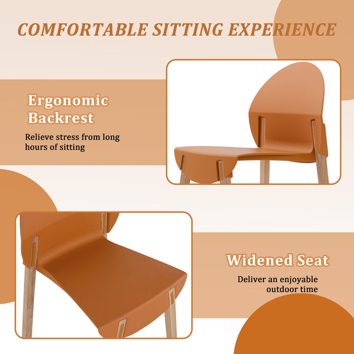 4 Piece Set Of Single Chairs With A Design Combining Modern And Traditional Elements