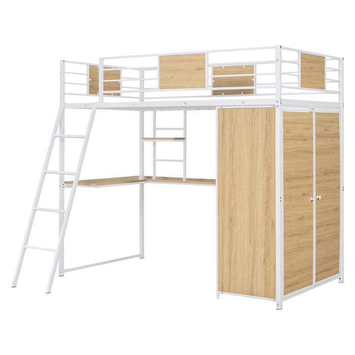 Loft Bed With L Shape Desk And Wardrobe