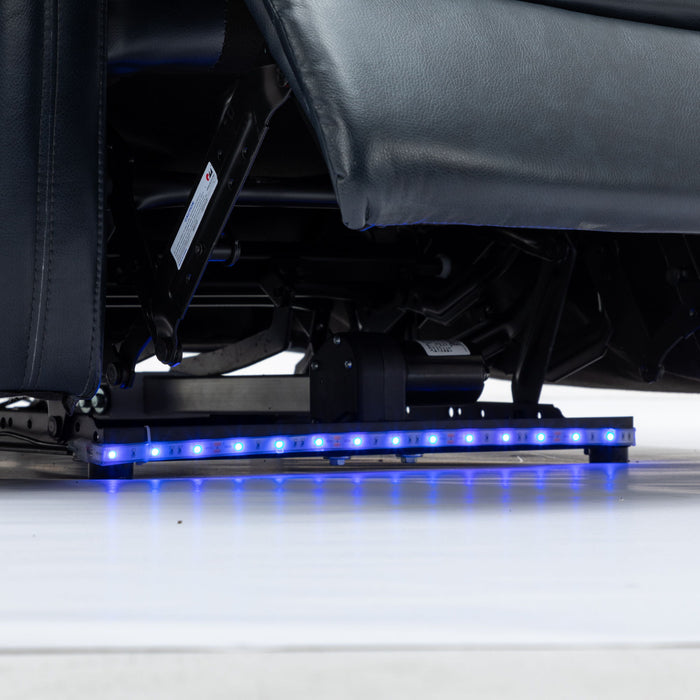 Power Recliner Theater Chair With Cooling Cup Holder, Bluetooth Speaker, LED Lights, USB Ports