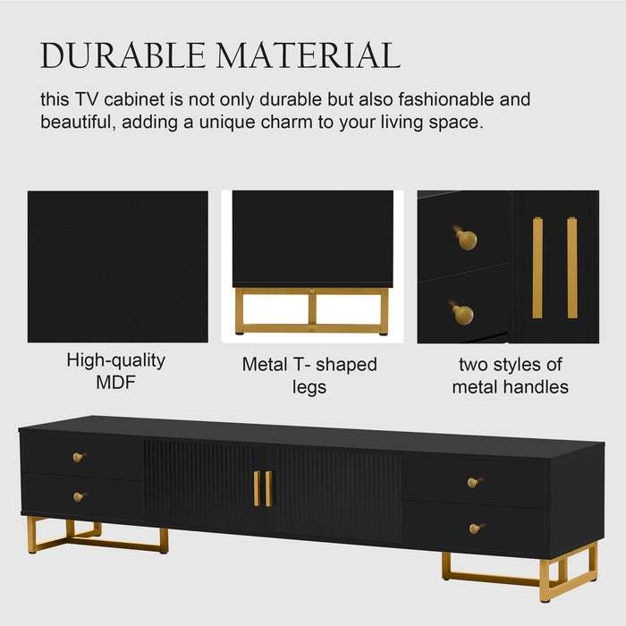 TV Stand With Storage For Living Room