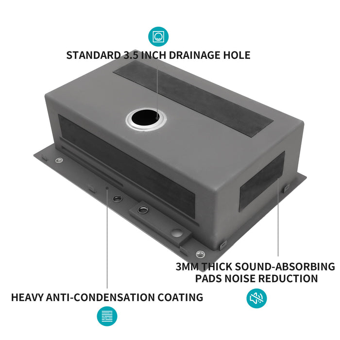 Waterfall Kitchen Sink With Pull Out Faucet & Cup Washer