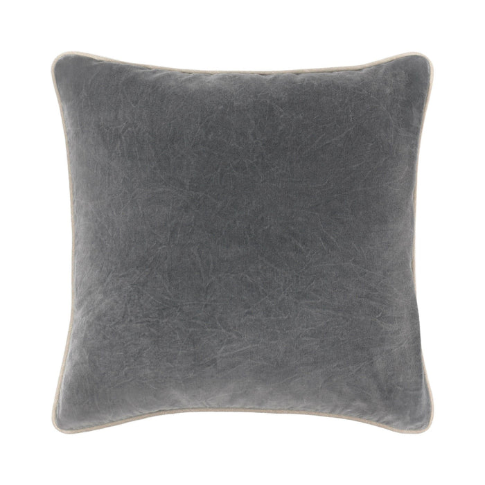 Heirloom Velvet - SLD Pillow - Stone Gray