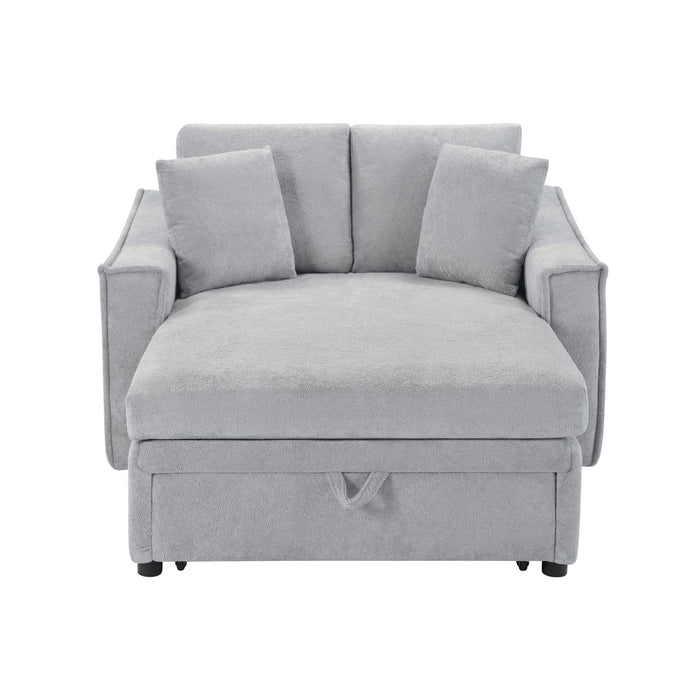 Modern Chaise Sofa With Hidden Storage For Living Room