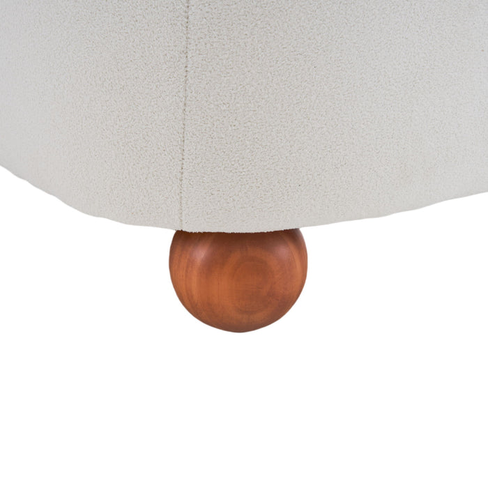 Modern Low Back Accent Upholstered Armless Living Room Chairs, Round Feet