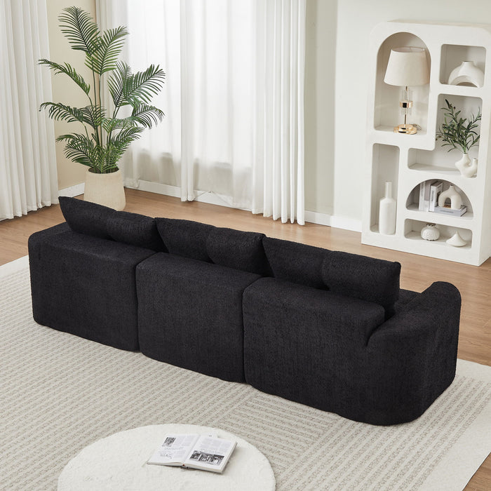 3 Seater With Thickened Armrests Sofa For Living Room