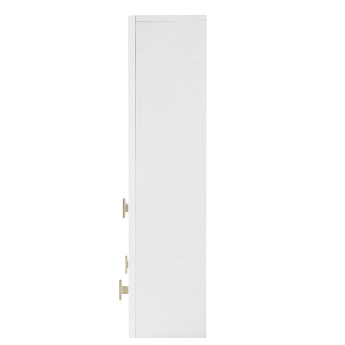 30" Bathroom Cabinet With 5 Adjustable Shelves, Wall Mounted Medicine Cabinet - White