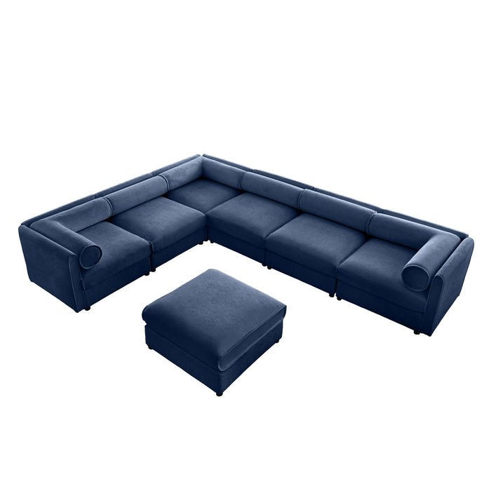 Contemporary Elegant Sofa With Storage And Ottoman