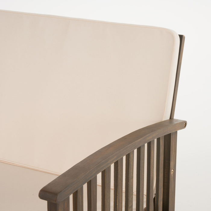 4 Piece Set Outdoor Chat Set With Water Resistant Cushions