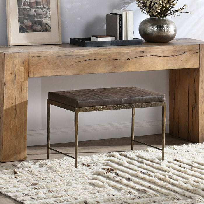 Malo - 28" Leather Bench