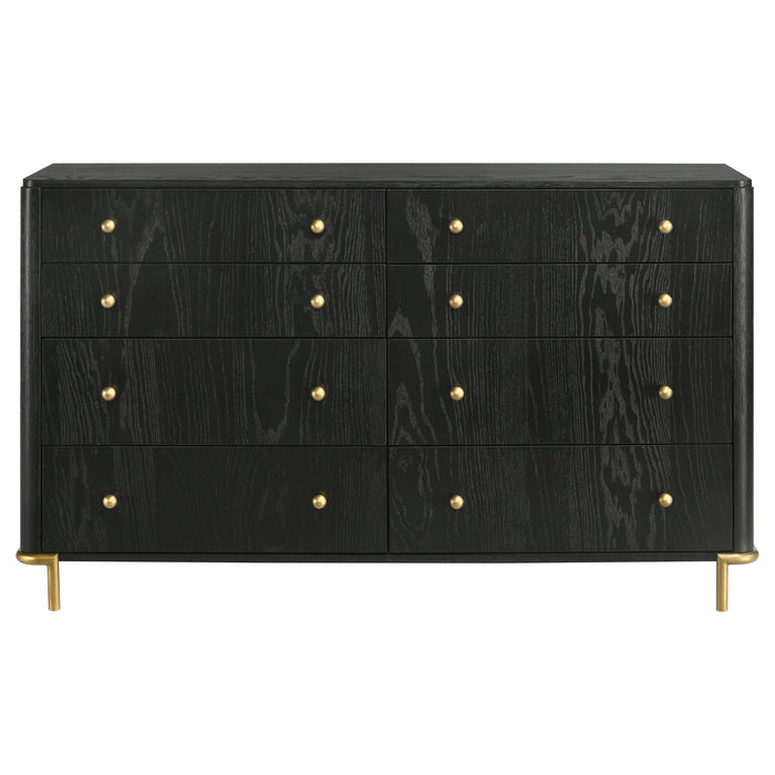 Anser - 8 Drawer Dresser - Black