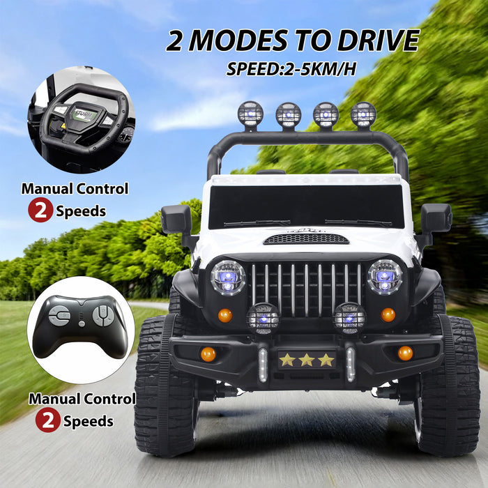 Electric Car With Remote Control, Colorful LED Lights, USB & MP3