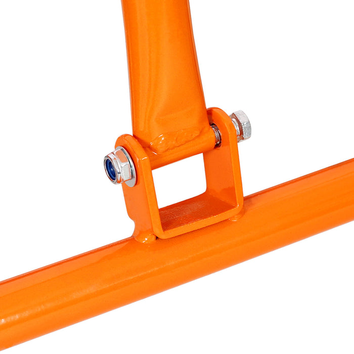 Heavy Duty Drywall Sheet Cart & Panel Dolly With 2400Lbs Capacity, Mold On Rubber Wheels, Steel Construction - Orange