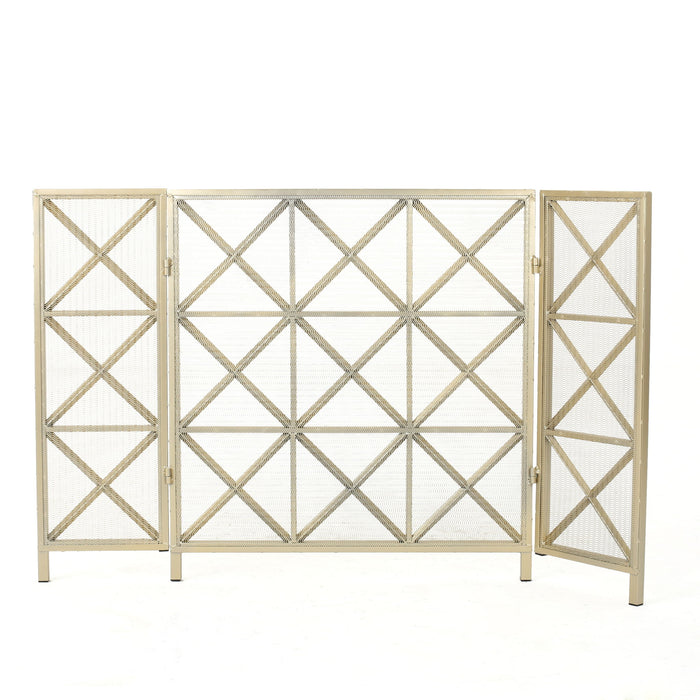 Margaret - 3 Panel Fireplace Screen Iron