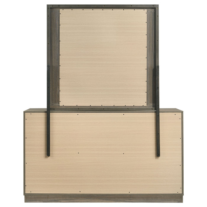 Edmondson - 9 Drawer Dresser With Mirror - Natural / Gray
