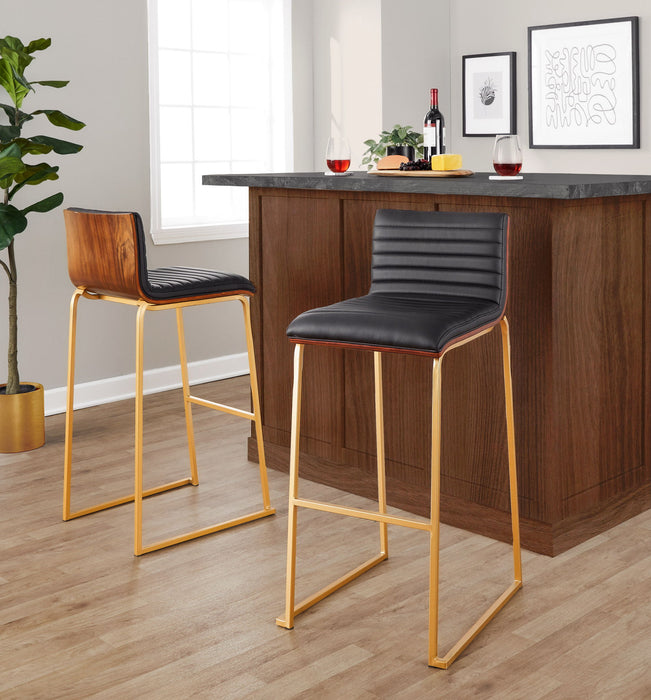 Mason Mara - Contemporary Versatile Desig Fixed Height Barstool (Set of 2)