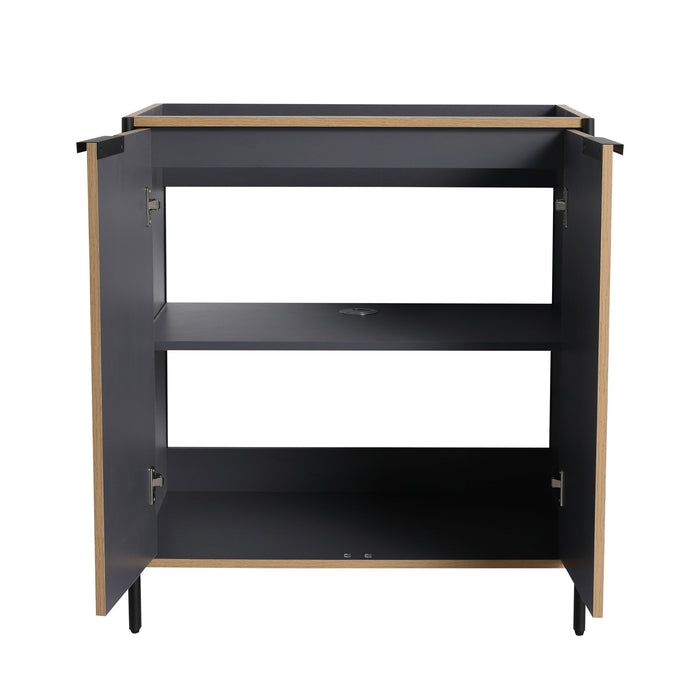 Contemporary Freestanding Bathroom Vanity With Adjustable Shelves