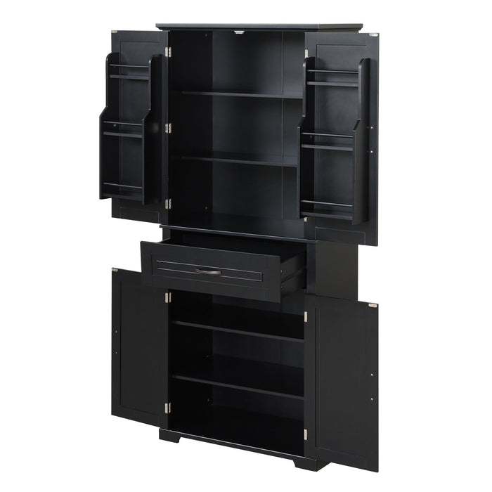 Bathroom Storage Cabinet With Doors And Drawer, Adjustable Shelf