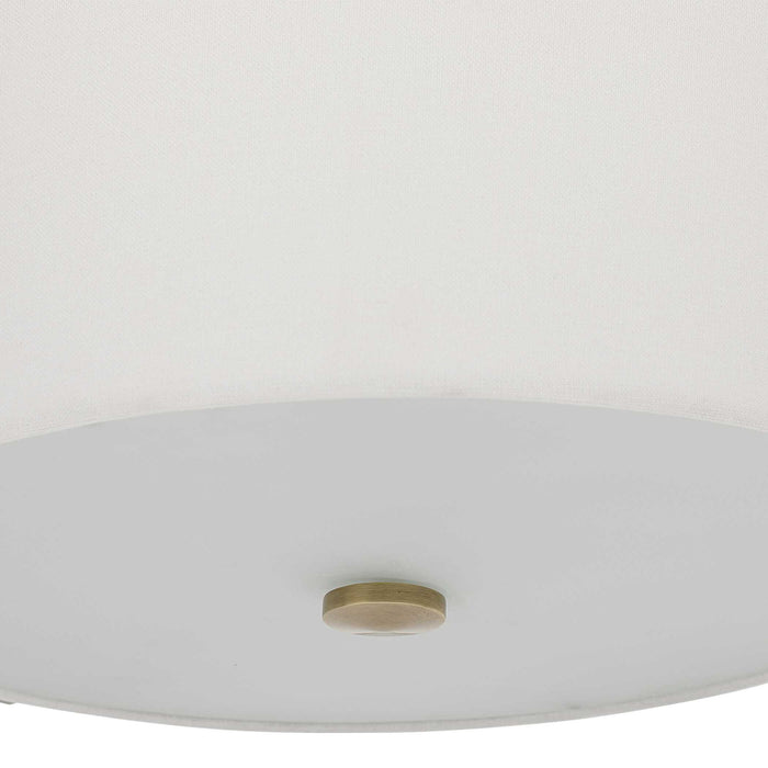 Colfax - 3 Light Semi Flush - Brass